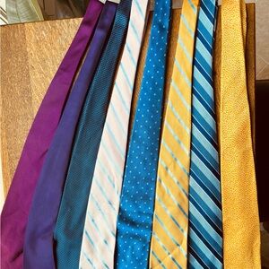 Paul Stuart Men's Ties - Purple, Blue, Yellow Collection
